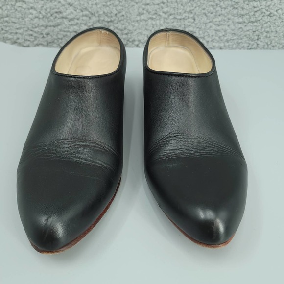Nisolo Sofia Slip-On Black Leather Mule Clog size 7 - Picture 2 of 14